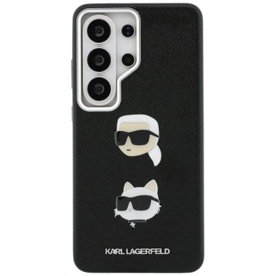 3. Karl Lagerfeld Saffiano Double Heads Metal Case for Samsung Galaxy S26 Ultra - Black