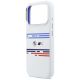 6. BMW M Silicon Horizontal Line MagSafe Case for iPhone 17 Pro - White