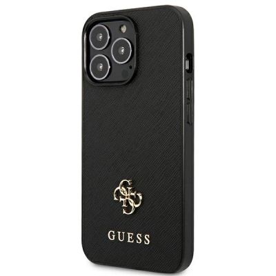 2. Guess Saffiano 4G Small Metal Logo case for iPhone 13 Pro / 13 6.1" - black