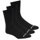 3. Skechers 3pk Unisex Non Terry Crew S601102-001 Black 43-46
