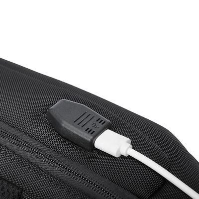 8. Wozinsky Premium Single Shoulder Anti-Theft City Backpack with Organizer and USB - Black
