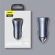 21. Baseus Golden Contactor Pro fast car charger USB Type C / USB 40 W Power Delivery 3.0 Quick Charge 4 + SCP FCP AFC gray (CCJD-0G)
