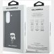 8. Karl Lagerfeld Fixed Glitter Ikonik Logo Metal Pin Case for Samsung Galaxy A57 5G - Black