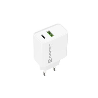 2. NATEC RIBERA USB-A + USB-C 20W POWER DELIVERY WHITE CHARGER NUC-2061