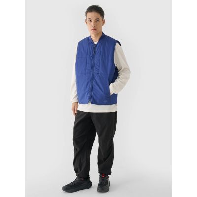 Men's down vest with stand-up collar 4F 4FRAW24TVESM171-31S