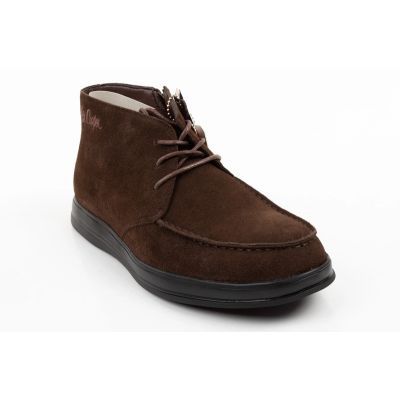 2. Lee Cooper men's elegant brown leather ankle boots with zipper