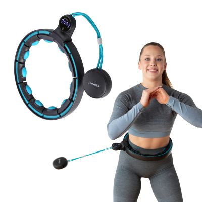 2. HHM17 HULA HOP BLACK/TURQUOISE WITH MAGNETS AND WEIGHT + HMS COUNTER