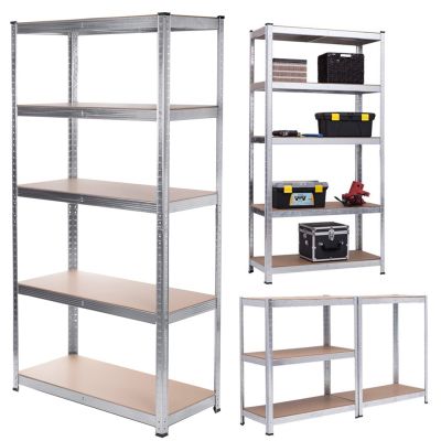 4. GREENBLUE METAL GALVANIZED STORAGE SHELF 180X90X40 CM GB378