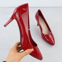 Women's patent leather pumps, red, Sergio Leone 1336