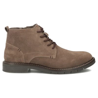 2. Men's leather ankle boots, unlined, suede, beige, Filippo MBT8318