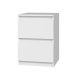 4. M2 MALWA BEDSIDE TABLE 2 DRAWERS WHITE 2 PIECES