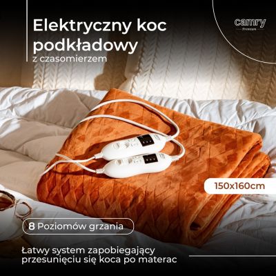 15. ELDOM ELECTRIC BLANKET KT200 KOZY 120W, WIRED REMOTE CONTROL, THREE OPERATION LEVELS, TEMP. REGULATION, FAST HEATING