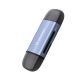 2. Wozinsky WCR-5G Memory Card Reader for SD and microSD USB-A 3.0 / USB-C 3.0 Aluminum - Gray