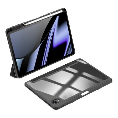 11. Dux Ducis Toby Armored Flip Smart Case for Oppo Pad with Stylus Holder Black