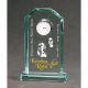 6. Engraved glass trophy with case + paint filling