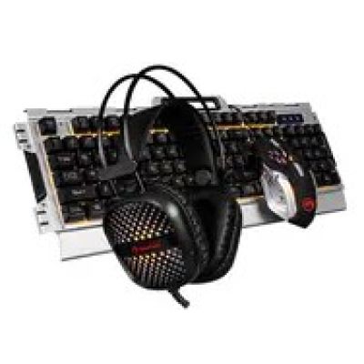 5. Marvo CM303 Keyboard with USB Gaming Mouse Included Black, Silver