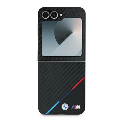 2. BMW Carbon Tricolor Case for Samsung Galaxy Z Flip 6 - Black
