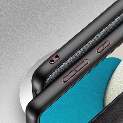 7. Dux Ducis Fino case is made of nylon material for Samsung Galaxy A73 blue