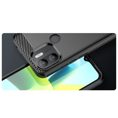9. Carbon Case case for Xiaomi Redmi A1+ flexible silicone carbon cover black