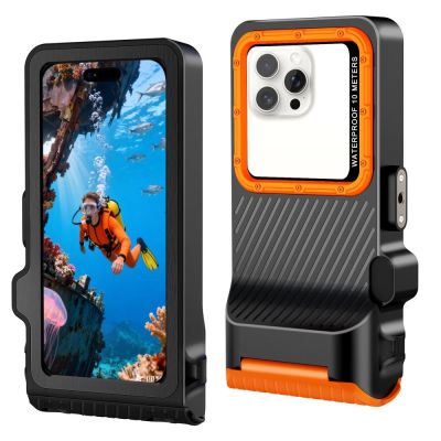 3. Tech-Protect IPX8 Pro Waterproof Phone Case - Orange and Black