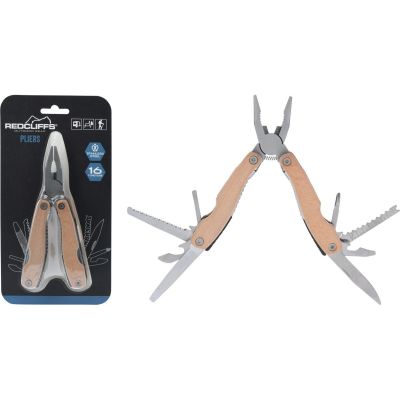 4. SURVIVAL TOURIST KIT 16-IN-1 COMBINATION PLIERS WOODEN