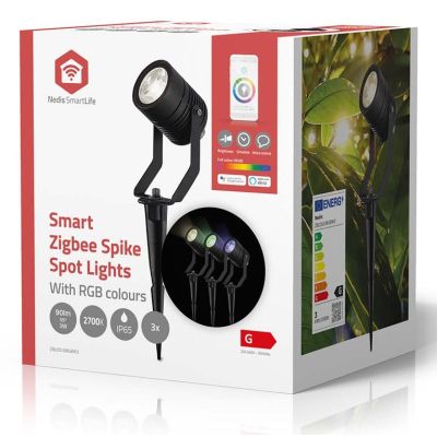 14. Nedis ZBLOS10RGBW3 Smartlife RGB Zigbee 3.0 3W 3-pack outdoor lamp