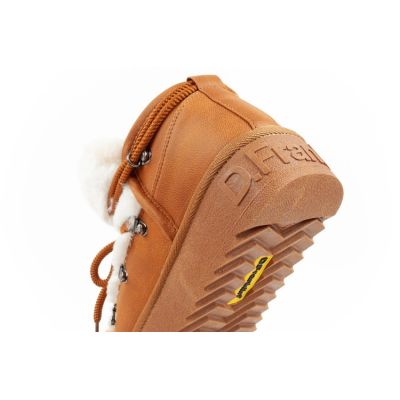 7. D.Franklin women's winter snow boots, fashionable fur lining, brown ankle boots