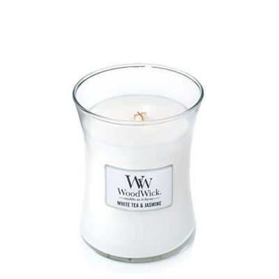 Medium candle WHITE TEA & JASMINE WOODWICK
