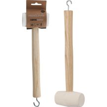 RUBBER CAMPING HAMMER WITH WOODEN HANDLE
