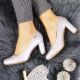 6. Sergio Leone W SK193C Silver Pearl Heel Pumps