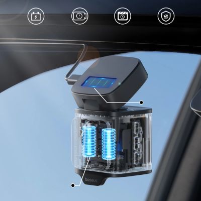 16. Baseus PrimeTrip VD1 Pro 4K Car Dash Cam with 1080p Rear Camera and Power Kit - Black