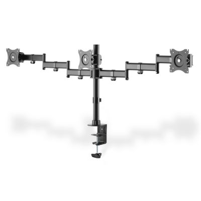 11. Triple desk stand (clamp) 3xLCD max. 27" max. 8kg tilt and swivel 360° (PIVOT)