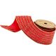 2. RIBBON GOLD STRIPES 6.3CMx3M RED