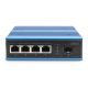 4. Industrial switch 4x 100 Base-TX + 1x uplink 100Base-FX (without module) DIN extended temperature range.