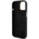 7. Guess Silicone Script Metal Logo & Frame case for iPhone 15 - black