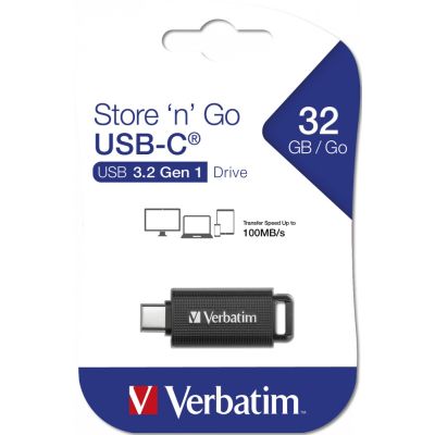 11. Verbatim Store 'n' Go USB Flash Drive 128GB USB Type-C 3.2 Gen 1 (3.1 Gen 1) Black