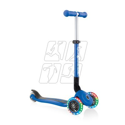 14. 3-wheel scooter Globber Foldable Lights Navy Blue Jr 437-100