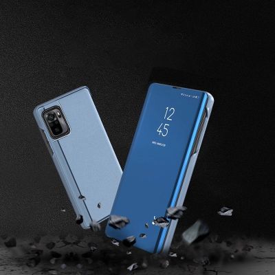 5. Clear View Case Flip Cover for Poco M4 Pro 5G