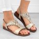 3. Sergio Leone W SK445 gold openwork flat sandals