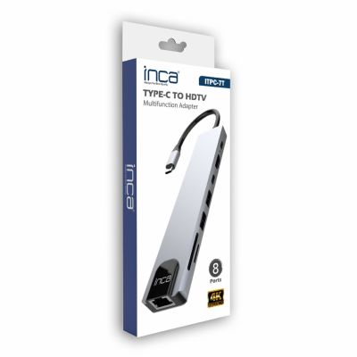 7. Inca ITPC-7T USB Type-C hubs and concentrators 1000 Mbit/s Aluminum