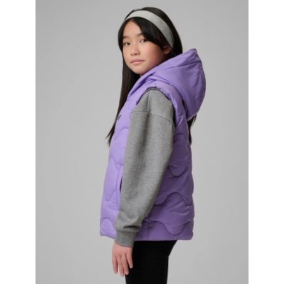 4. Girls' hooded vest 4F 4FJRSS26TVJAF355-51S