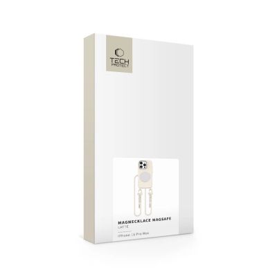 3. Tech-Protect MagNecklace MagSafe Case for iPhone 16 Pro Max - Beige