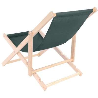 6. CLASSIC GREEN WOODEN DECK CHAIR