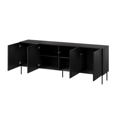 2. ISLA chest of drawers 200x40x75 black matt