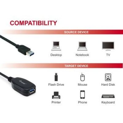 6. Equip 133347 USB Cable USB 3.2 Gen 1 (3.1 Gen 1) 10m USB A Black