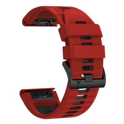 3. Tech-Protect Iconband Pro Strap for Garmin Fenix 5X / 5X Plus / 6X / 6X Pro / 7X / 8 / 8 Pro / 9 / 9 Pro (51 mm) – Red-Black