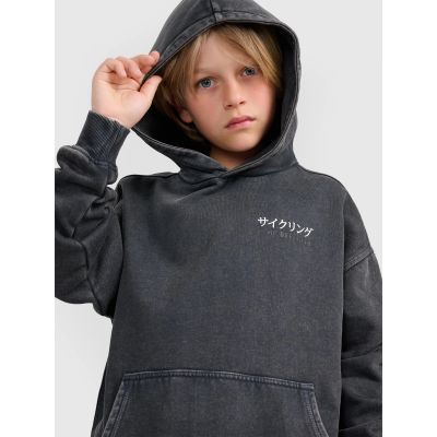 3. Boy's sweatshirt with hood, open, 4F 4FJRAW25TSWSM2344-22S