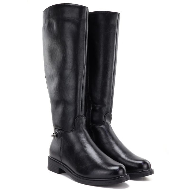 4. Women's leather boots, black, Potocki JE19500