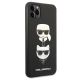 3. Karl Lagerfeld Saffiano Karl&Choupette Head Case for iPhone 11 Pro Max - Black