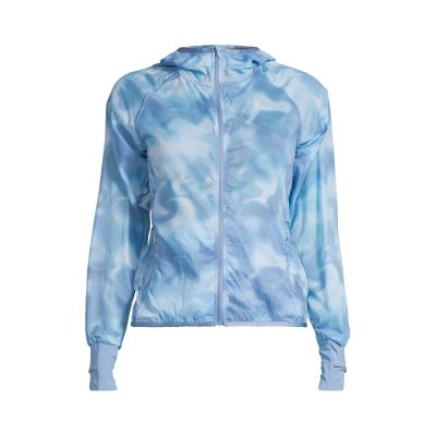 2. CASALL Breeze Printed Running Jacket for Women, Navy Blue